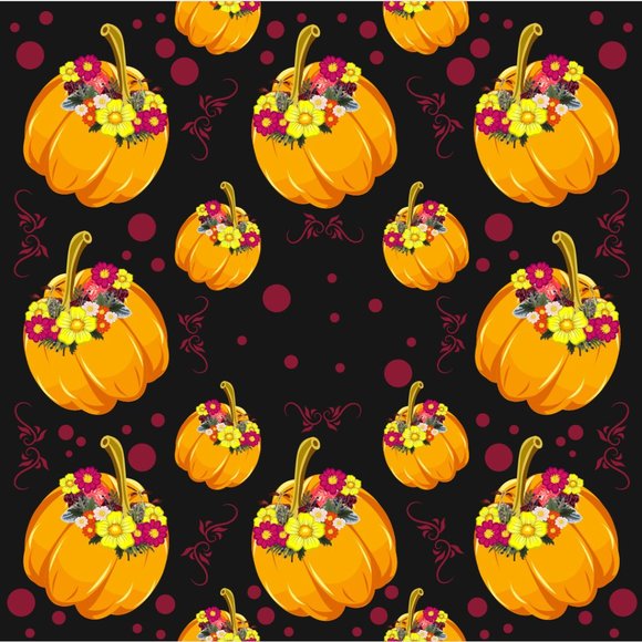 Harvest Bouquet - Pumpkin Printed FeatherSoft Women's Leggings One Size (Fits 3- - Picture 2 of 2